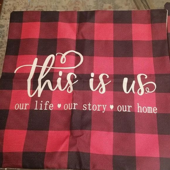 Buffalo Plaid Christmas Pillow Covers Set of 2 "This is Us" & "Merry & Bright" - Picture 10 of 11